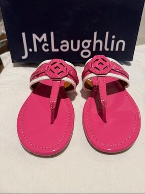 NIB J McLaughlin flat sandals.